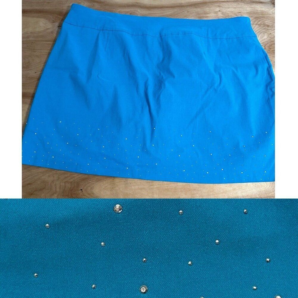 attyre Ladies sz 24 W Tennis Golf Pickleball skort stretch pull on Rhinestones